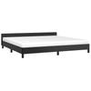 Vidaxl Bed Frame with Headboard Without Mattress, Black, 200X200 Cm