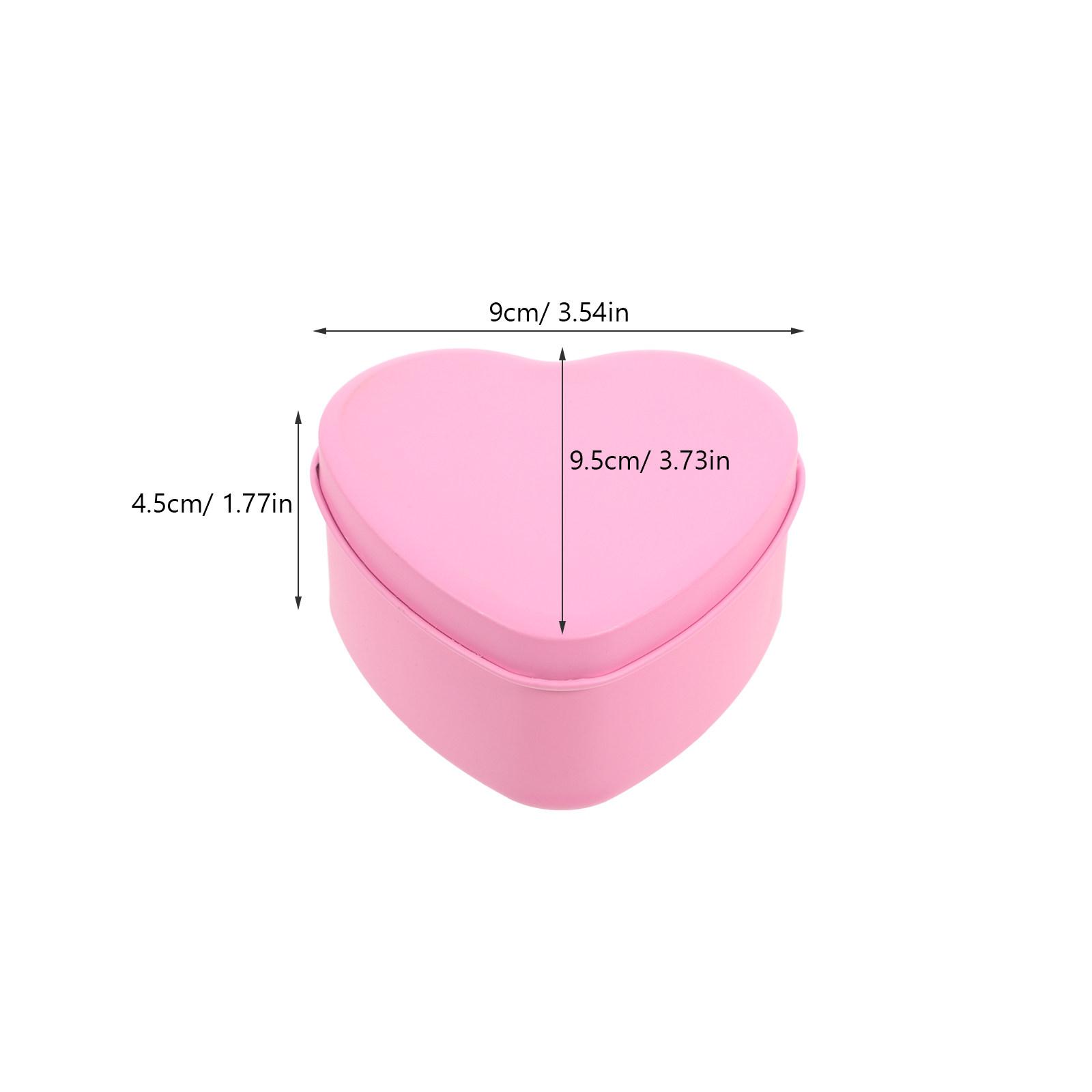 4Pcs Heart Candy Boxes Wedding Treat Tinplate Storage Box Elegant Heart Shaped Candy Packaging Box Valentine Wedding Favor other