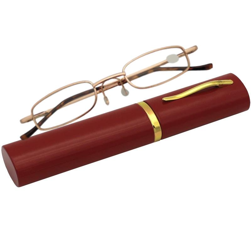 Frame Slim Metal Reading Glasses With Aluminum Alloy Storage Box Gift Fashion