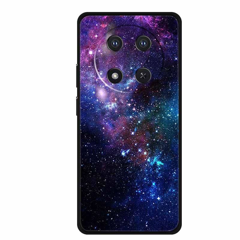 For Honor X9c Case X 9 c Coque Flowers Black Silicone TPU Soft Back Cover For Honor Magic 7 Pro Magic7 5G lite Phone Case Funda
