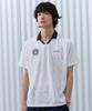 Ceremony Mesh Jacquard Collar Short Sleeve T-Shirt Off White