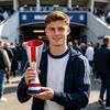 Soccer Player of the Year Commemorative Trophy for Awards and Display