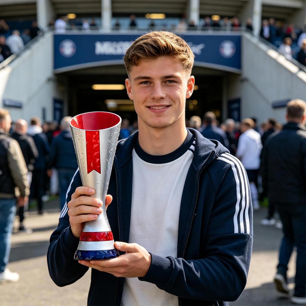 Soccer Player of the Year Commemorative Trophy for Awards and Display