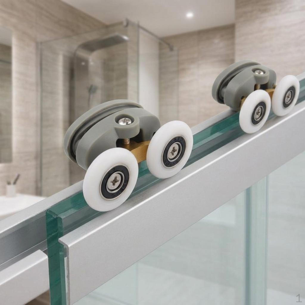 

Shower Door Bottom Rollers Portable Multiuse Replace Parts Pulley Easy Installation for Window Single Wheel 23mm
