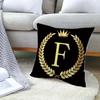 Pillow Cases Decorative Skin-friendly Washable Black Gold Throw Pillow Cover for Home