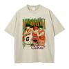 Anime Kurokos Basketball T-Shirts Oversized Midorima Vintage Washed T-Shirt Retro Kagami Taiga Daiki Akashi T-Shirt für Mann