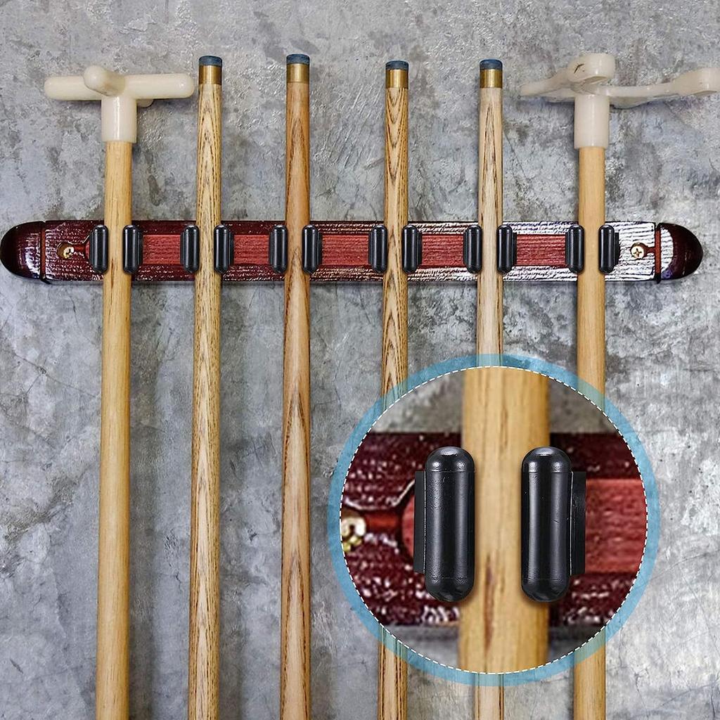 40Pc Wall Mount Fishing Rod Rack Holder Billiards Snooker Cue Locating Clip Holder Storage Organizer Fishing Pole Clips