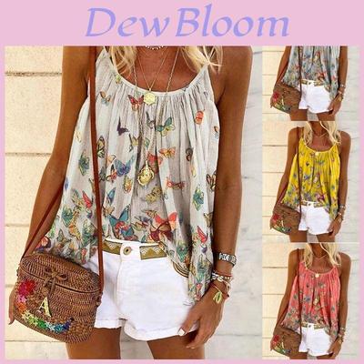 Stylish Women's Swing Vest Sleeveless Cami Top With Flared Ruffle Hem For Plus Sizes
