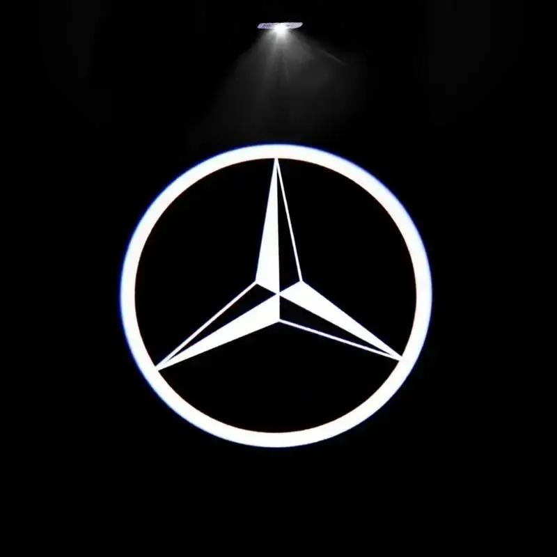 CSG1 2X Led Car Door Welcome Light Projector Logo for Mercedes Benz W205 AMG W176 W177 W212 W166 Interior Mouldings TYD-BECHI