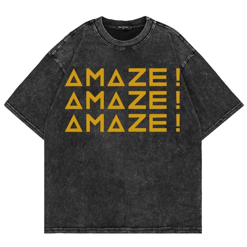 100% Cotton Vintage Washed Project Hail Mary Amaze T Shirt Hot Fashion Men/Women Aesthetic Loose Wash Tees Shirts