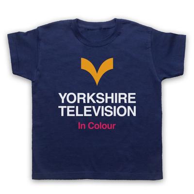 YORKSHIRE TV IN FARBE RETRO FERNSEHER 70ER 80ER LOGO KINDER KIND T-SHIRT