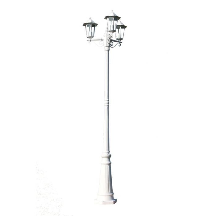 Lampadaire extérieur triple blanc 40245