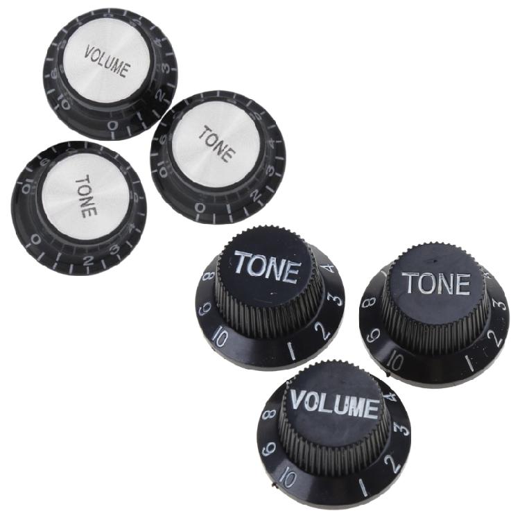3 Pcs Guitar Top Hat Knobs Speed Control Knobs Volume Tone Control Knobs