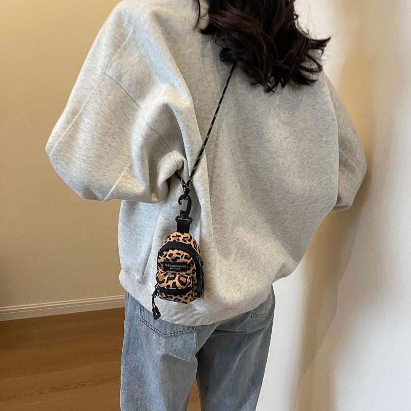 Mini Childrens Stylish Bag With Trendy Leopard Print For Outdoor Travel And Daily Use