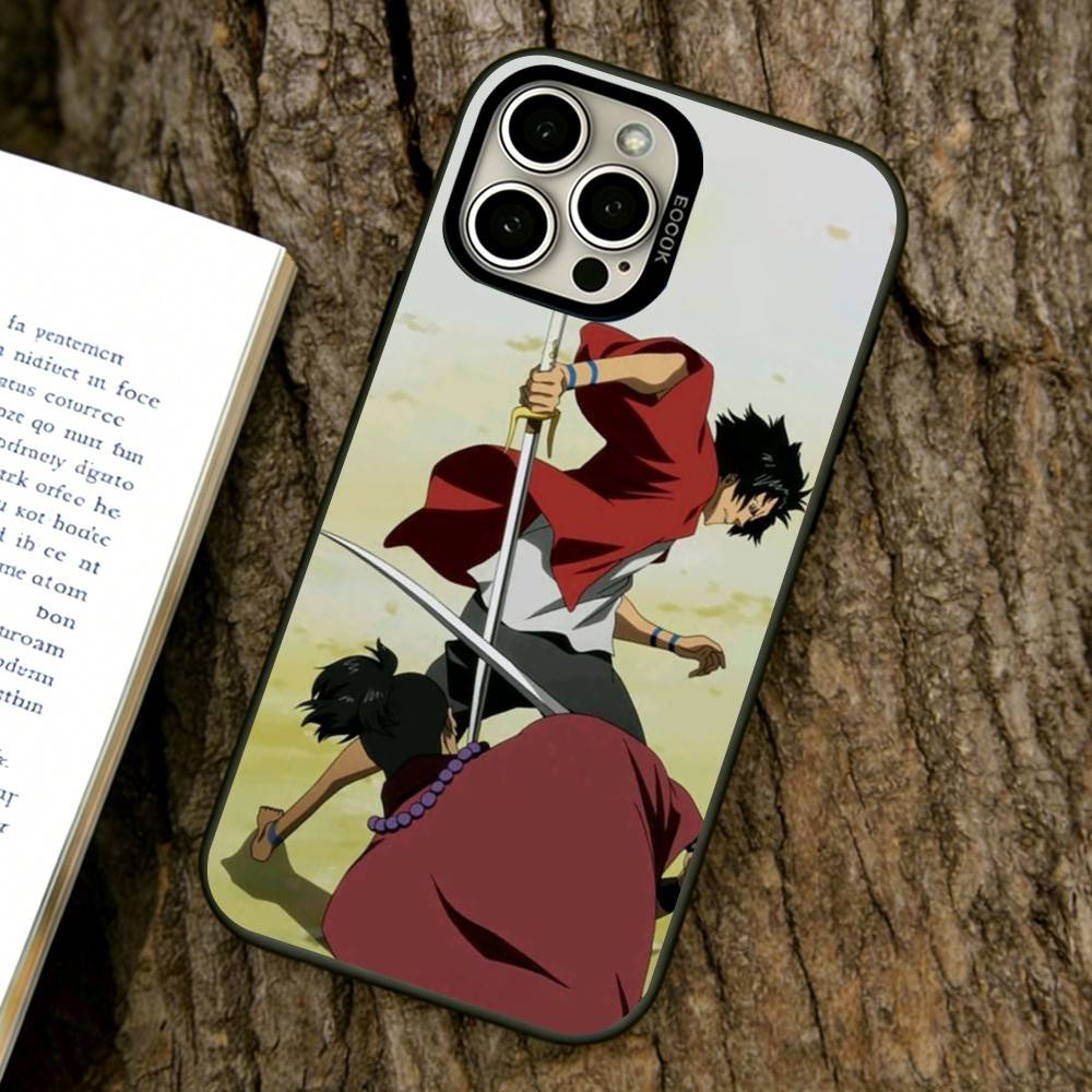 Samurai Champloo Phone Case For iPhone 17,16,15,14,13,12,11 Plus,Pro Max,XS,Colorful Silver Black Cover