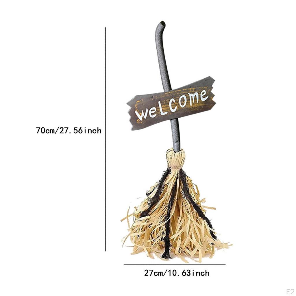 Rörlig häxkostym, Halloween-dekoration, Heminredning Rolig leksak, Välkomstskylt, Dansande kvast för bar