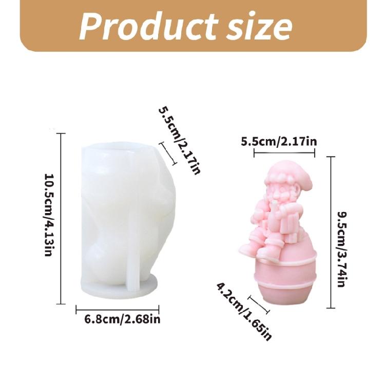 Weihnachtsthema Kerzenformen Weihnachtsmann Silikonformen für Kerzen Seife Weihnachtsdekorationen Epoxidharz Basteln,