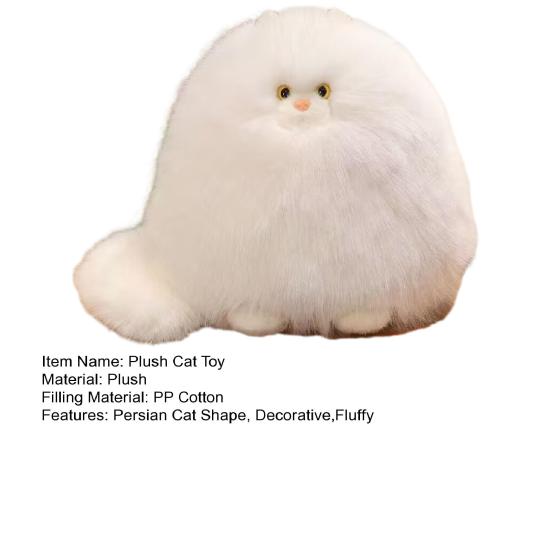 Plüsch Perserkatze Spielzeug Flauschig Gefüllt Dickes Kätzchen Plüschtier Simulation Tierpuppe Haus Wohnzimmer Schlafzimmer Dekoration Kleinkinder Jungen Mädchen Geburtstagsgeschenk
