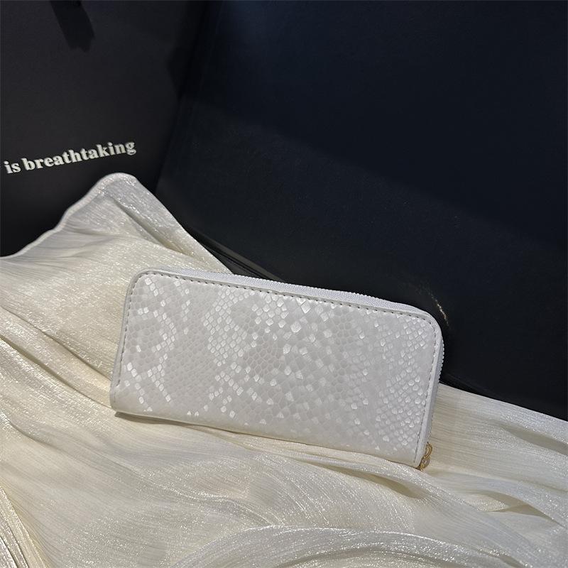 

Summer new popular fresh solid color clutch bag trendy beautiful wallet card bag fashionable versatile bag білий