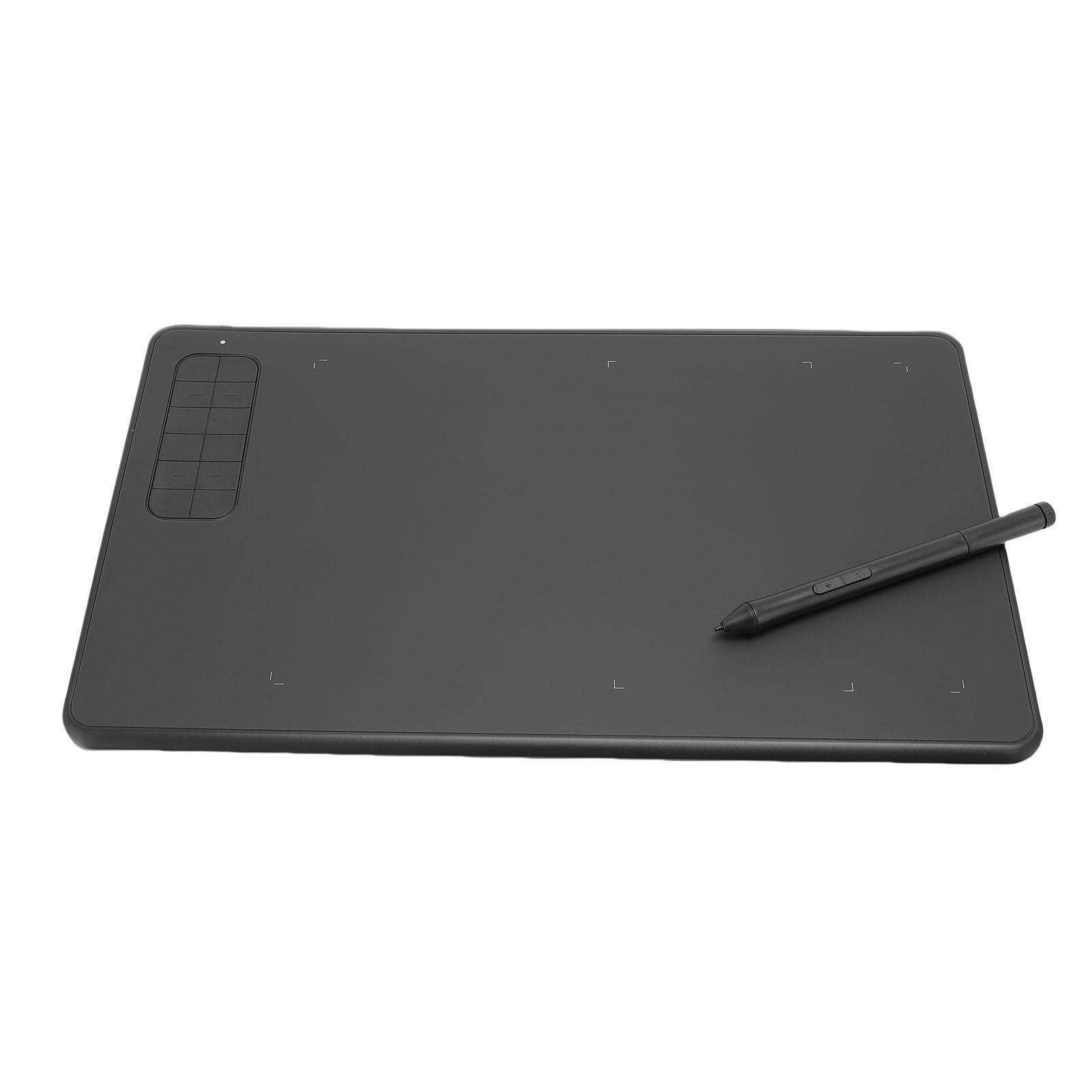 

Graphics Drawing Tablet 10x6 Inch Large Area with 8192 Pressure Level Pen 12 Hot Keys Drawing Tablet for Writing Design