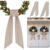 2 Pack Front Door Wreath Blank Sash, Larbeti Burlap Wreath Sashes with 4.7" W×56.7" L, Garland Sash Fit for Farmhouse, Wedding, Holiday To Indoor &
