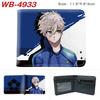 Blue Lock Anime Card Holder Colorful Print Short Wallet Folded Leather Purse 1pcs
