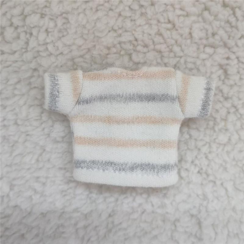 bjd clothes ob11 baby clothes cute 1/12 bjd doll clothes striped short sleeve T-shirt GSC clay head doll accessories shorts toy