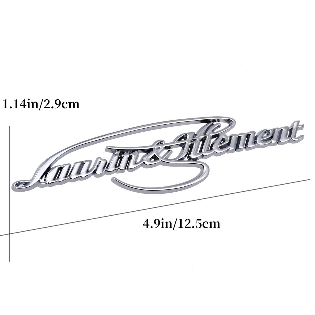 1pc Metal Laurin & Klement Founder's Signature Car Badge Emblem Decals for Octavia Superb Fabia Karoq Yeti Rapid Accessories