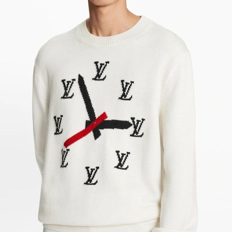 LOUIS VUITTON Intarsia Clock Sweater 1A8P4C