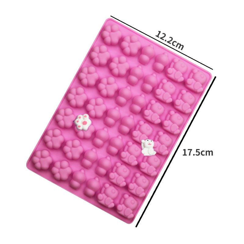 

54 полости, силиконовая форма для выпечки животных, сделай сам, медведь, кролик, шоколадные конфеты, желе, торт, декоративная форма, свеча, инструмент для изготовления мыла, подарок