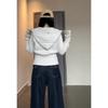 Women's Knit Hooded Cardigan: Autumn/Winter Korean Style Zipper Sweater, Wool Short Coat with Waist-Cinching Design
