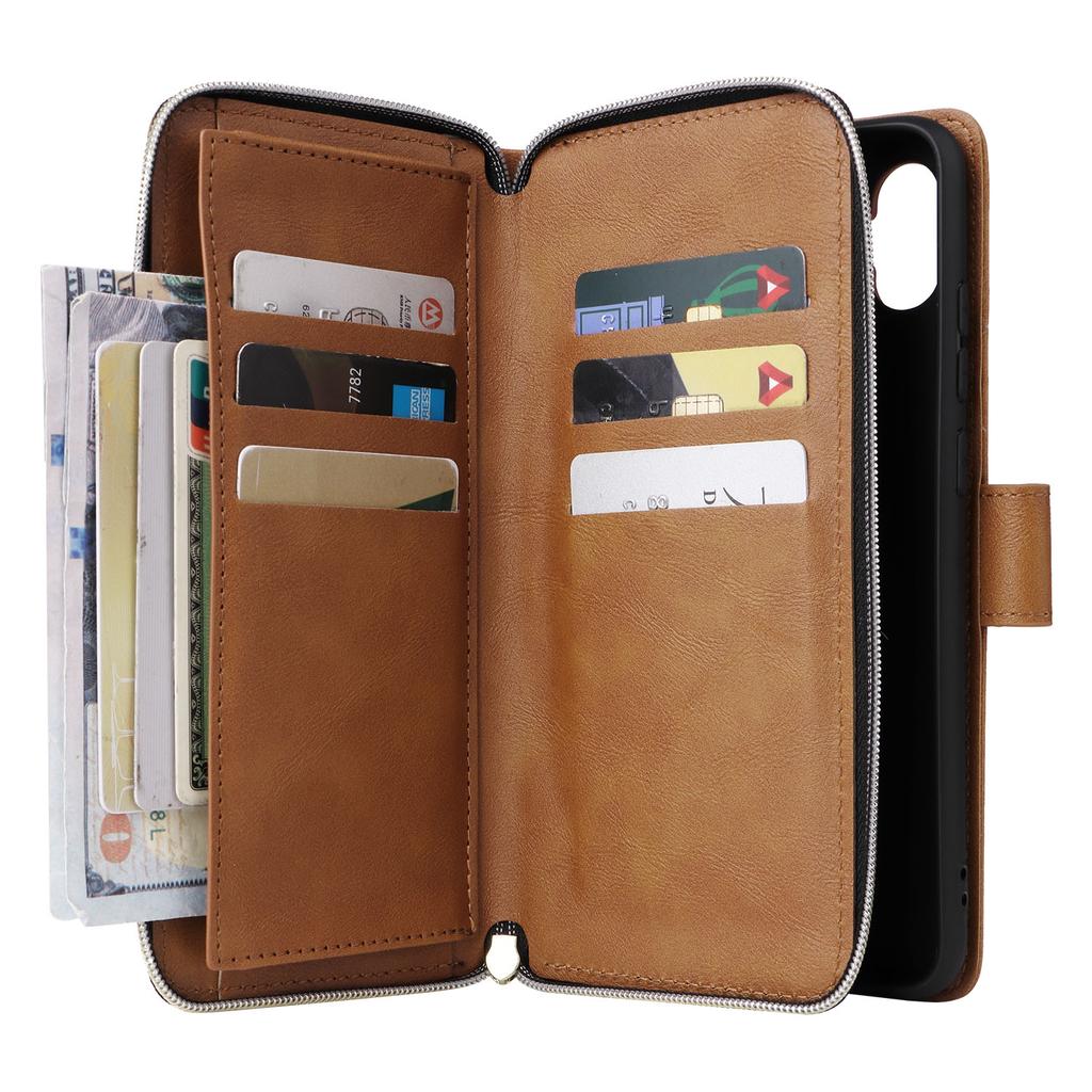 Reißverschluss Kartenfach Geldbörse Lederhülle Für Samsung Galaxy S25 Ultra S24 Plus S23 S22 S21 A06 A16 A55 A35 A15 Flip Tasche Hülle