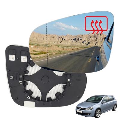 Door Rear View Mirror Glass Side Wing Mirrors Convex Heated Wing Angle Exterior Part Fit For VW Golf 6 MK6 2009-2012 Hatchback