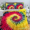 Rainbow Printing Bedding Set Colorful Stripe Soft,Comfortable And Breathable Comforter Cover King Queen Size Bedclothes Set 3pcs