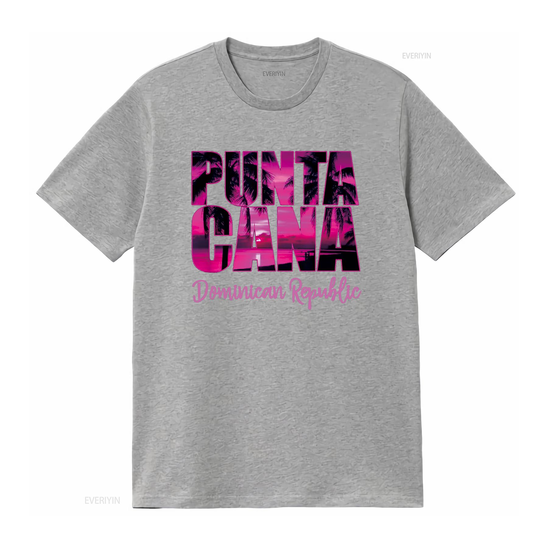 

Punta Cana for Women Vacation Souvenir T Shirt vintage Washed Unisex Slightly Top For Everyday Wear homme designer clothes S