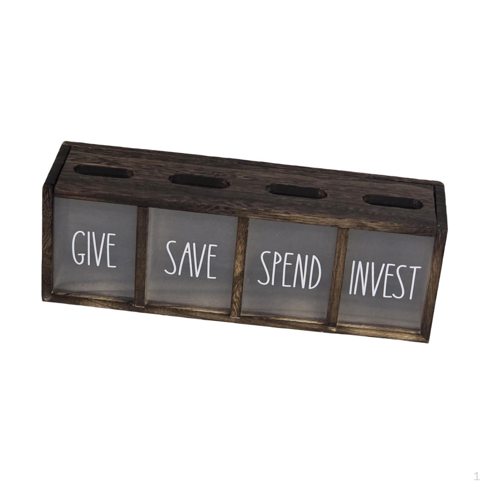 

for Giving, Saving, Spending And Investing, Mounting on The Worktop Or, with 4 Compartments, темно-коричневого