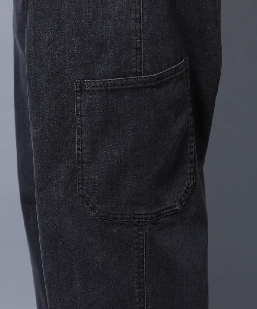 Nano Universe Gramicci/Spodnie Cargo Denim na Zamówienie Specjalne, Męskie, Rozmiar S 010, Czarny, 670-5227134