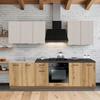 Upper Kitchen Cabinet 60/72 Vigo Body White Front Grooved Cashmere Matte