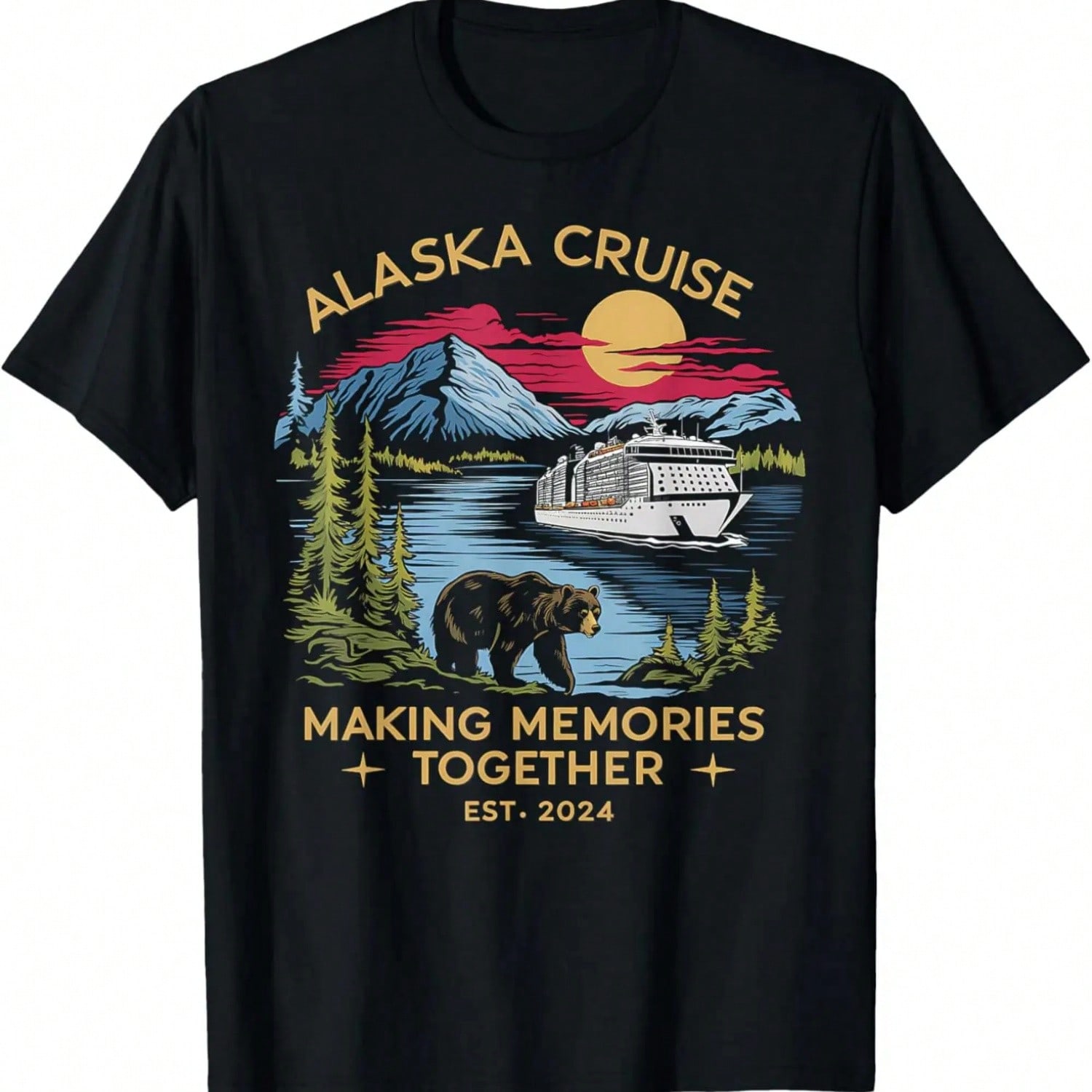 Matching Family Friends And Group Alaskan Alaska Cruise 2024 T-Shirt S разноцветный