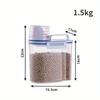 2kg Dog Cat Food Pail Plastic Storage Tank with Measuring Cup Container Moisture-proof Sealed Jar Pet Supplies Accessories