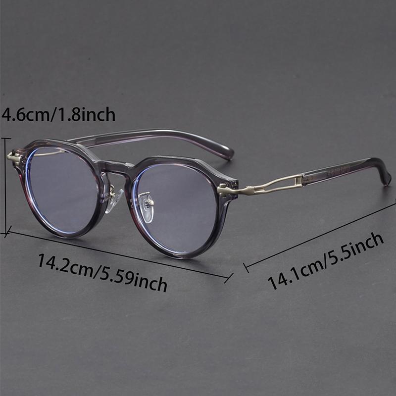 KAMMPT Vintage Round Optical Frames Men Blue Light Blocking Glasses Trendy Retro Stylish Luxury Eyewear