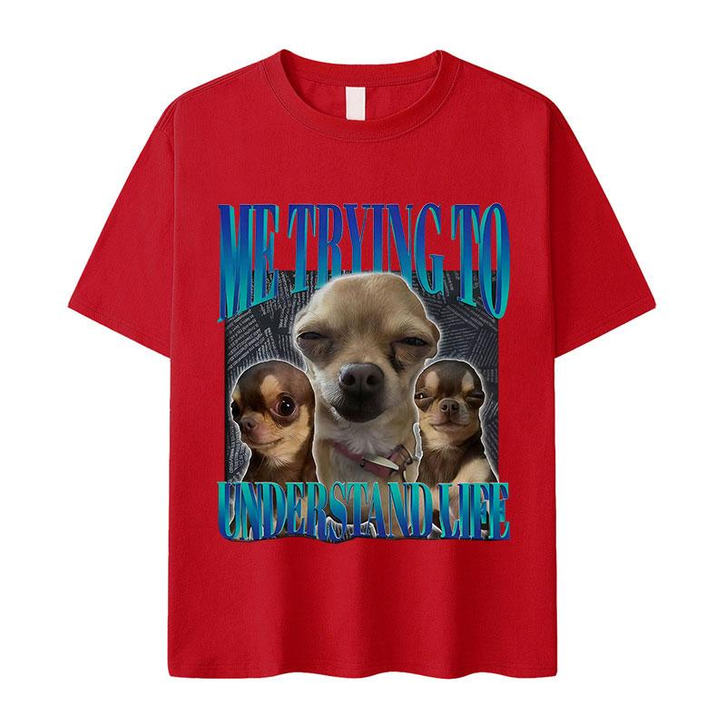 Chihuahua Unisex s Fun Pattern camiseta mee retro Y2K camiseta de Unisexga corta