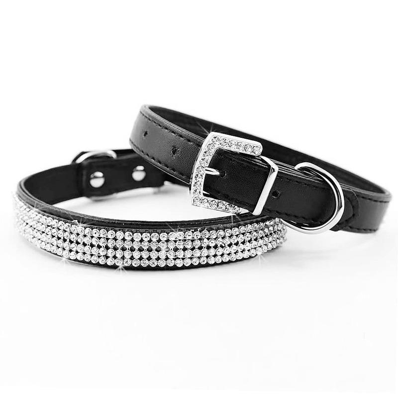 Hondenband Diamant Strass Gesp Kristallen Sprankelende Halsband Meervoudige Strass Decoratie Sterk Niet-Vallend Huisdierbenodigdheden