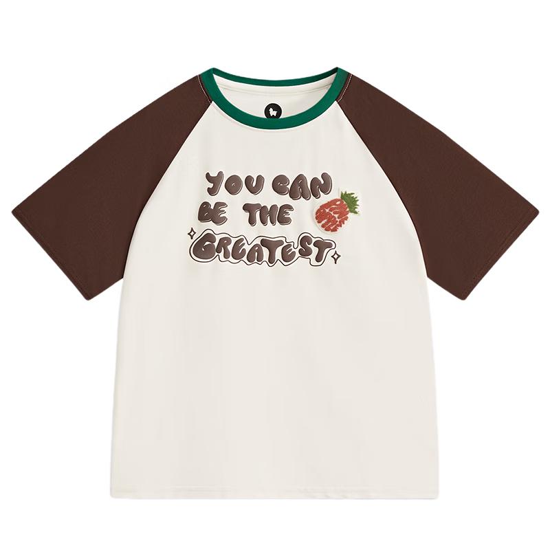 MQD Boys  Color-Block Letter Print Raglan Short Sleeve T-Shirt 120