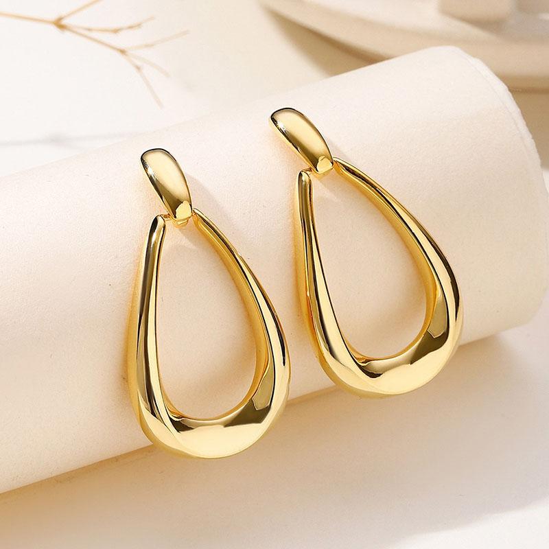 Women's Fashion Trendy Metal Punk Earrings Hollow Geometric Drop Dangle Earring Female Banquet Party Holiday Dressing Gifts