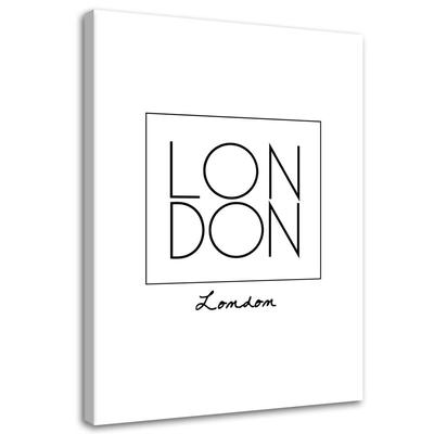 Canvas Print, London Inscription