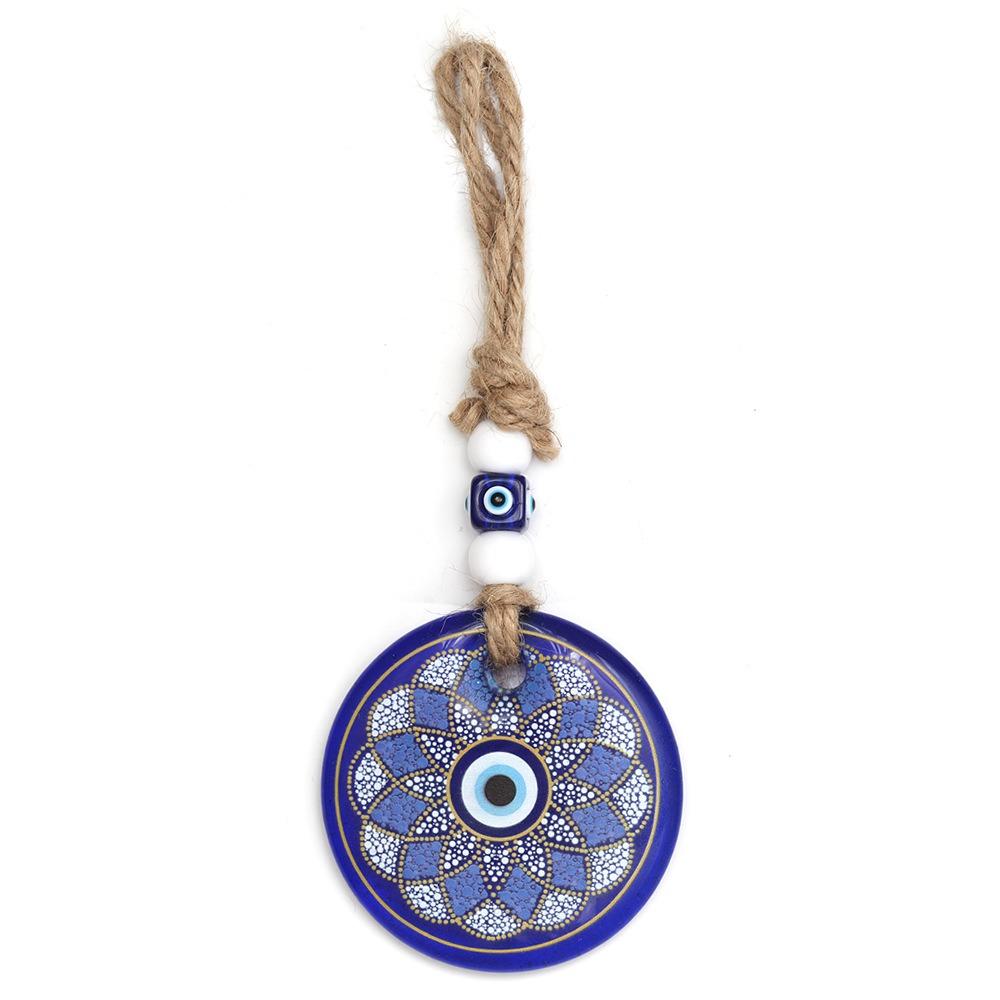 Hand of Fatima Lucky Eye Keychain Blue Eye Car Hanging Charm Lucky Eye Pendant DIY Trinkets