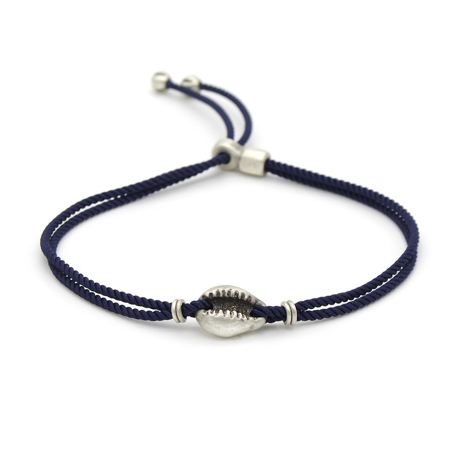 Oddcollet Shell String Bracelet (Navy)