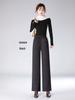 Women's High-Waist Cashmere Houndstooth Wide-Leg Pants - Versatile Autumn Fashion 2025