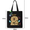 High value kapibara canvas bag anime small fresh ins simple portable handbag